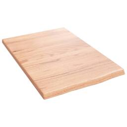 Berkfield Home Wall Shelf Light Brown 40x60x2 cm Treated Solid Wood Oak - Size: 40 x 60 x 2 cm - thumbnail 2