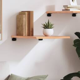 Berkfield Home Wall Shelf Light Brown 40x60x2 cm Treated Solid Wood Oak - Size: 40 x 60 x 2 cm - thumbnail 1