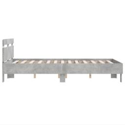 Berkfield Home Bed Frame with LED without Mattress Concrete Grey 120x200 cm - Size: Small Double - thumbnail 8