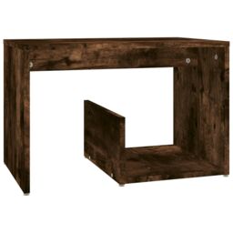 Berkfield Home Side Table Smoked Oak 59x36x38 cm Engineered Wood in Brown - Size: 59 x 36 x 38 cm - thumbnail 2
