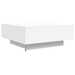 Berkfield Home Coffee Table with LED Lights White 80x80x31 cm - Size: 80 x 80 x 31 cm - thumbnail 9