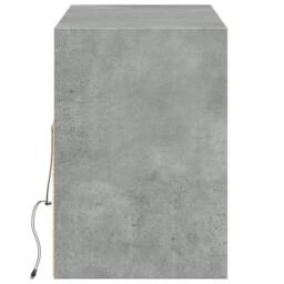 Berkfield Home TV Wall Cabinet with LED Lights Concrete Grey 130x31x45 cm - Size: 130 x 31 x 45 cm - thumbnail 7