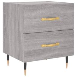Berkfield Home Bedside Cabinet Grey Sonoma 40x35x47.5 cm Engineered Wood - thumbnail 1