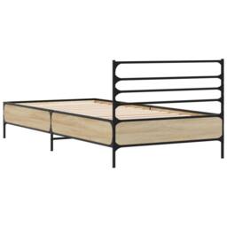 Berkfield Home Bed Frame without Mattress Sonoma Oak 100x200 cm in Brown - thumbnail 6