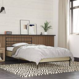 Berkfield Home Bed Frame without Mattress Sonoma Oak 100x200 cm in Brown - thumbnail 2