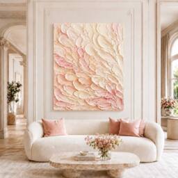 Mafett Blush Bloom Symphony Wall Art Canvas Print in Baby Pink - thumbnail 1