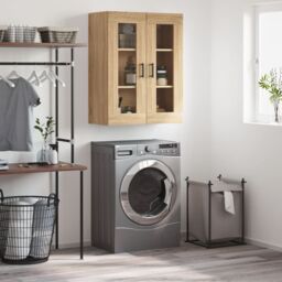 Berkfield Home Wall Mounted Cabinet Sonoma Oak 69.5x34x90 cm in Brown - thumbnail 1