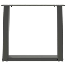 Berkfield Home Coffee Table Legs U-Shaped 2 pcs Anthracite 50x(42-43) cm Steel in Black - thumbnail 5