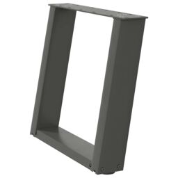 Berkfield Home Coffee Table Legs U-Shaped 2 pcs Anthracite 50x(42-43) cm Steel in Black - thumbnail 4