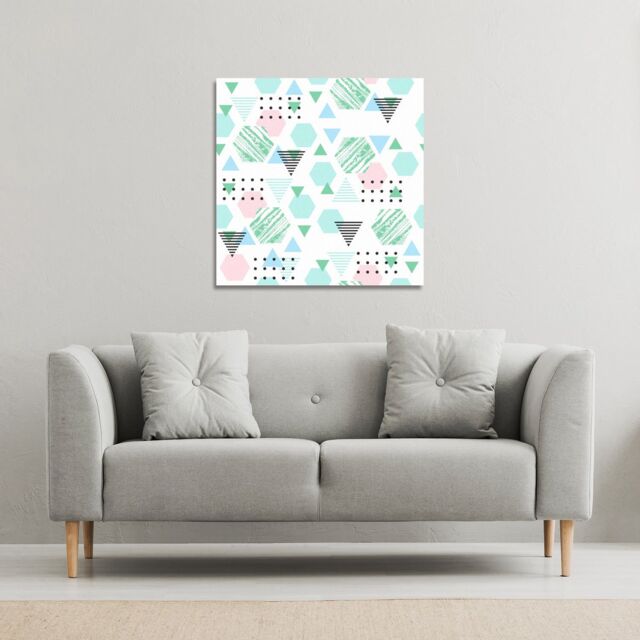 Benjamin Tate Design Geometric shapes (Canvas Print) / 77 x 77 x 4cm in Natural - Size: 77 x 77 x 4 cm - image 1
