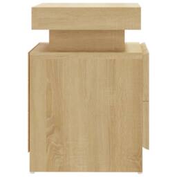 Berkfield Home Bedside Cabinet Sonoma Oak 45x35x52 cm Engineered Wood in Light Tan - Size: 45 x 35 x 52 cm - thumbnail 5