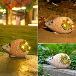 Obasyhig Solar Outdoor Waterproof Simulation Animal Lawn Light - Hedgehog Style - thumbnail 4