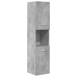 Berkfield Home 5 Piece Bathroom Furniture Set Concrete Grey Engineered Wood - thumbnail 5