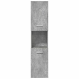 Berkfield Home 5 Piece Bathroom Furniture Set Concrete Grey Engineered Wood - thumbnail 4