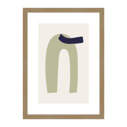 nielsen Velino Picture Frame A2 - Glass Front & Abstract Poster Print in Light Oak - thumbnail 1