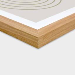 nielsen Velino Picture Frame A2 - Glass Front & Abstract Poster Print in Light Oak - thumbnail 2