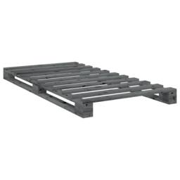 Berkfield Home Bed Frame without Mattress Grey 100x200 cm Solid Wood Pine - thumbnail 7
