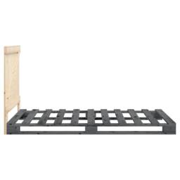 Berkfield Home Bed Frame without Mattress Grey 100x200 cm Solid Wood Pine - thumbnail 8