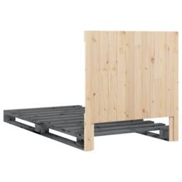 Berkfield Home Bed Frame without Mattress Grey 100x200 cm Solid Wood Pine - thumbnail 9