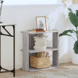 Berkfield Home Elegant Bookcase 3-Tier Grey Sonoma 60x30x60 cm Engineered Wood - Size: 60 x 30 x 60 cm - thumbnail 1