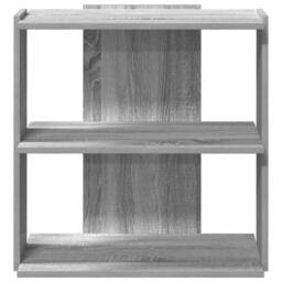 Berkfield Home Elegant Bookcase 3-Tier Grey Sonoma 60x30x60 cm Engineered Wood - Size: 60 x 30 x 60 cm - thumbnail 4