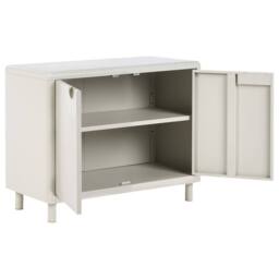 Wyld and Coco Beige Steel 2 Door Storage Adjustable Shelves for Home Office - thumbnail 4