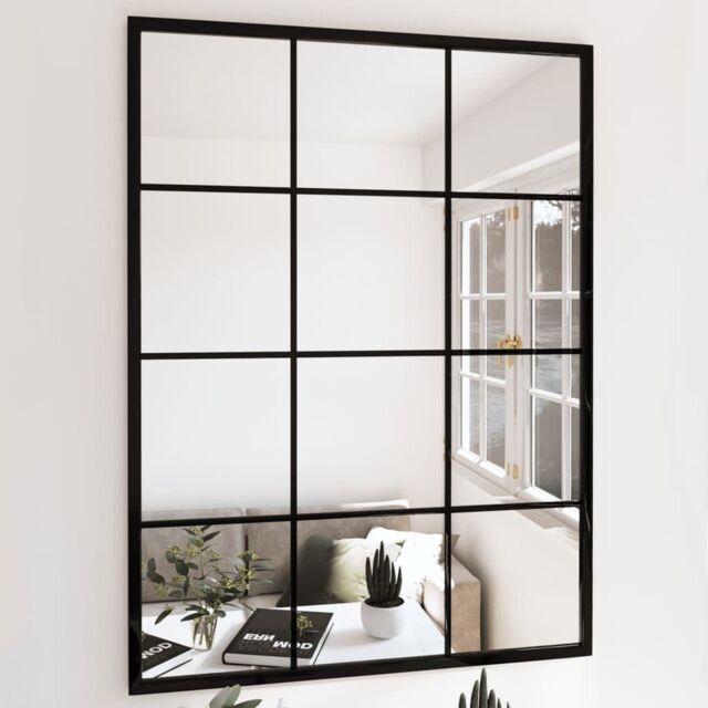 Berkfield Home Wall Mirrors 2 pcs Black 80x60 cm Metal - image 1