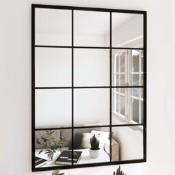 Berkfield Home Wall Mirrors 2 pcs Black 80x60 cm Metal - thumbnail 1