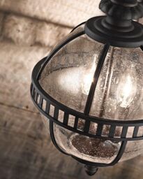 Netlighting Halleron 3 Light Outdoor Globe Ceiling Pendant Light Grey IP44 E14 - thumbnail 2