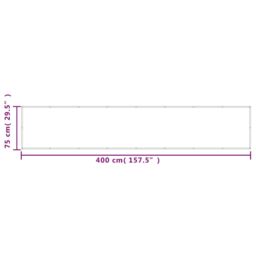 Berkfield Home Balcony Screen Sand 75x400 cm 100% Polyester Oxford in Yellow - thumbnail 6