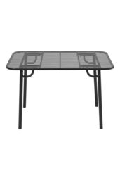 Living and Home Outdoor Garden Metal Dining Table in Black - thumbnail 6