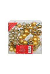 KDMD Gold Bauble on Wire - Matt Shiny Glitter 72 Pack - thumbnail 1
