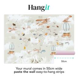 Superfresco Easy Around the World Sage Print To Order 3m x 2.8m Mural in Green - thumbnail 3