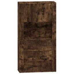 Berkfield Home Highboard Smoked Oak Engineered Wood in Brown - thumbnail 2