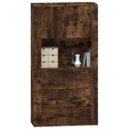 Berkfield Home Highboard Smoked Oak Engineered Wood in Brown - thumbnail 6