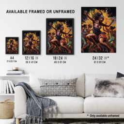 "Artery8 Wall Art Print Agbadza Dance West Africa Benin Togo Ghana Rhythm Body Energy Theatre Arts Artwork Poster - Size: W24"" x H32""" - thumbnail 3