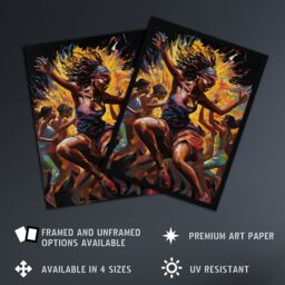"Artery8 Wall Art Print Agbadza Dance West Africa Benin Togo Ghana Rhythm Body Energy Theatre Arts Artwork Poster - Size: W24"" x H32""" - thumbnail 2