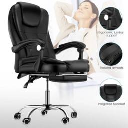 SPETLEK Massage Office Chair Gaming PC Computer Desk Executive in Black - Size: 0.6m2 - thumbnail 3