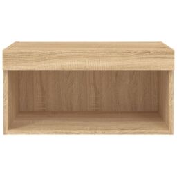 Berkfield Home TV Cabinet with LED Lights Sonoma Oak 60x30x30 cm in Brown - Size: 60 x 30 x 30 cm - thumbnail 8