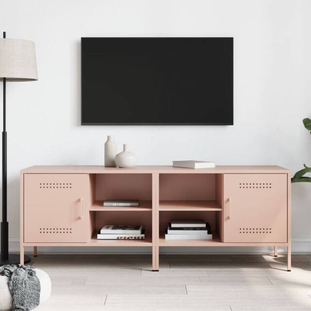 Berkfield Home TV Cabinets 2 pcs Pink 68x39x50.5 cm Steel - image 1