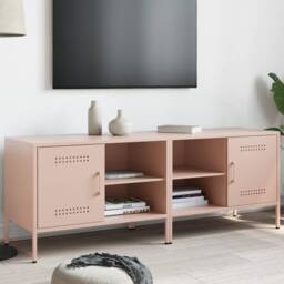 Berkfield Home TV Cabinets 2 pcs Pink 68x39x50.5 cm Steel - thumbnail 2