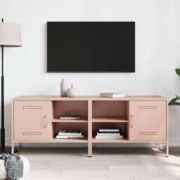 Berkfield Home TV Cabinets 2 pcs Pink 68x39x50.5 cm Steel - thumbnail 1