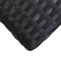 Berkfield Home Garden Bench 120 cm Black Poly Rattan & Solid Acacia Wood - thumbnail 5