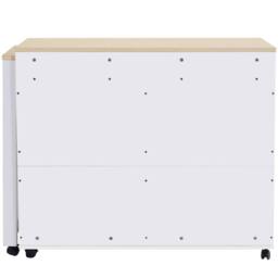 Merax Extendable Kitchen Island with Pull-out Dining Table for Dining Room in White - thumbnail 6