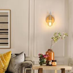Goeco 2 Pieces E27 Wooden Wall Lights Indoor Wall Light for Bedroom Hallway in White - thumbnail 8