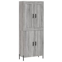 Berkfield Home Highboard Grey Sonoma 69.5x34x180 cm Engineered Wood - thumbnail 2