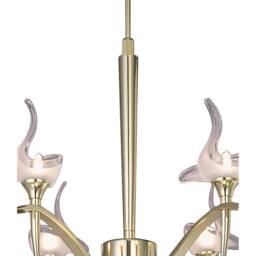 Netlighting Viena Telescopic Pendant Round 6 Light G9 Polished Brass in Yellow - thumbnail 3