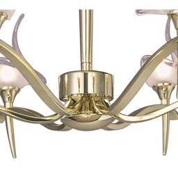 Netlighting Viena Telescopic Pendant Round 6 Light G9 Polished Brass in Yellow - thumbnail 5