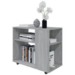 Berkfield Home Side Table Grey Sonoma 70x35x55 cm Engineered Wood - Size: 70 x 35 x 55 cm - thumbnail 4