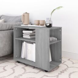 Berkfield Home Side Table Grey Sonoma 70x35x55 cm Engineered Wood - Size: 70 x 35 x 55 cm - thumbnail 3